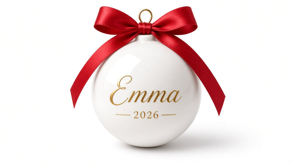 Personalized name Christmas ornament, alternate view