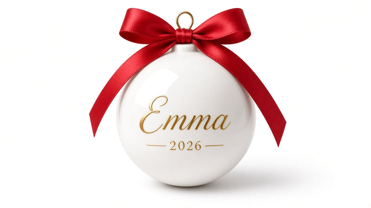 Personalized name Christmas ornament, alternate view
