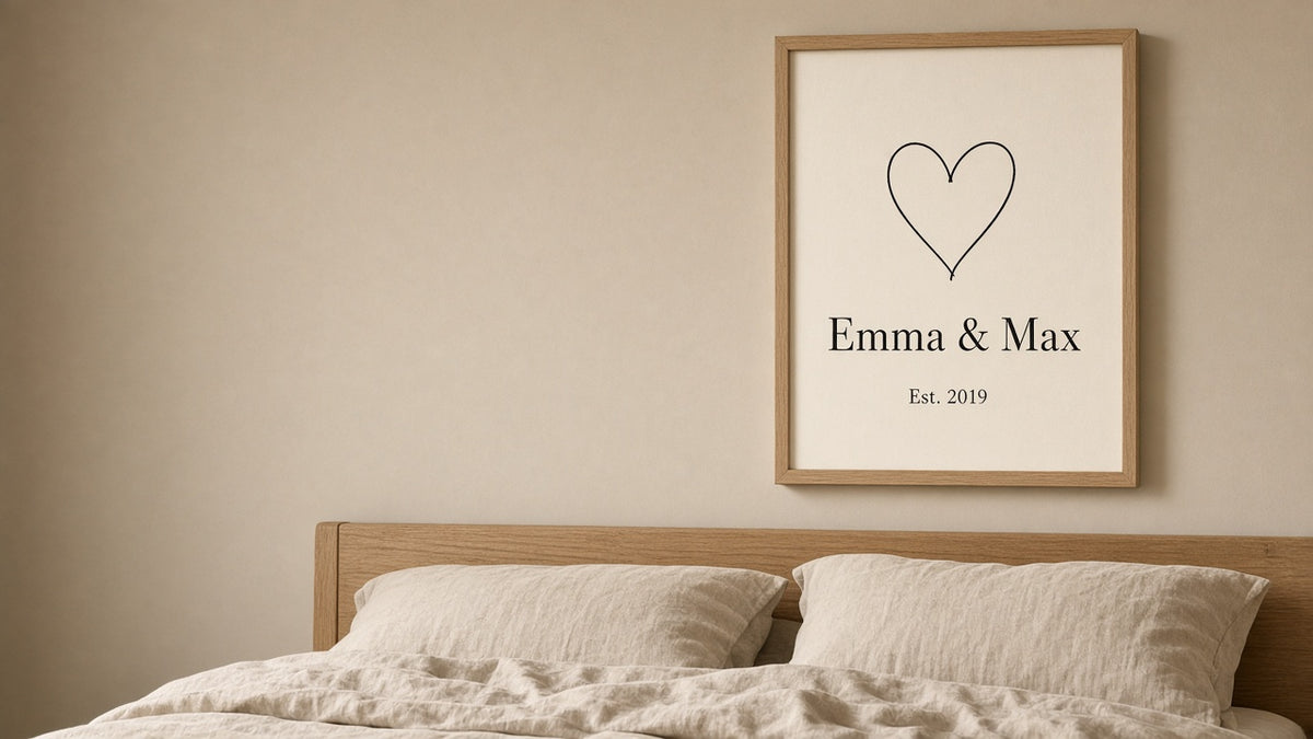 Personalized couple names print, alternate view