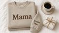 Personalized Mama sweatshirt with kids' names on the sleeve